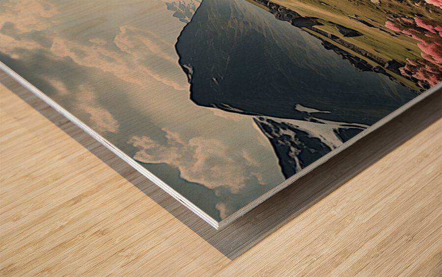 Valley of Serenity – Mountain Lake Landscape Print Wood print