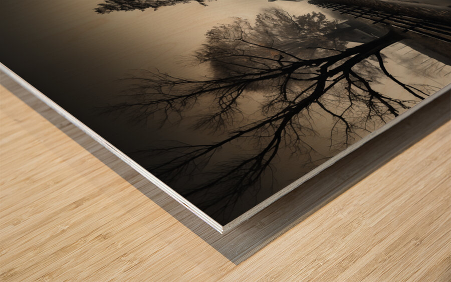 After the Rain – Moody Country Road Print Wood print