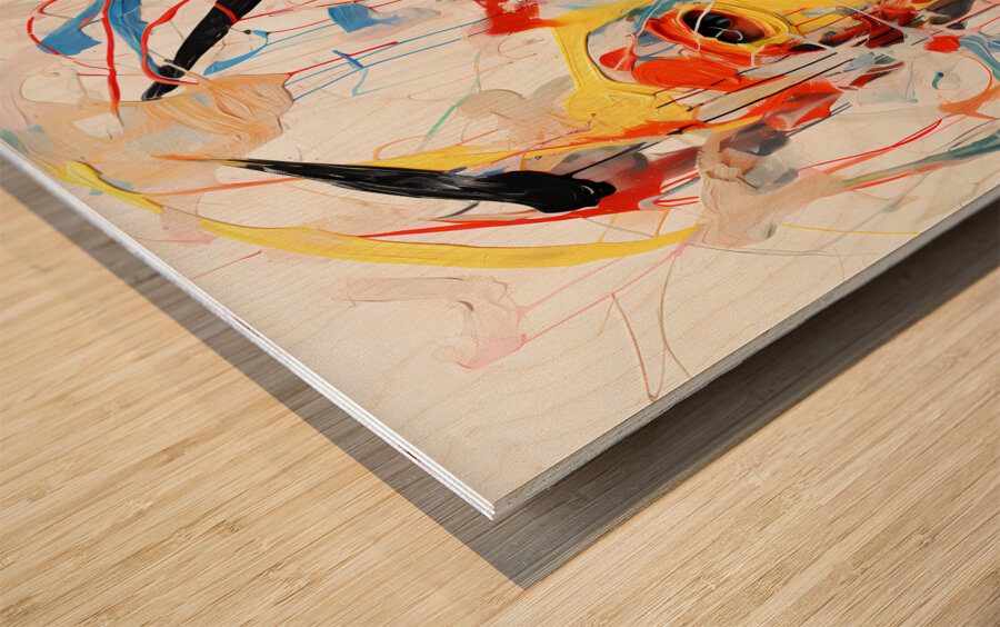 Rejection – Abstract Face Print Wood print