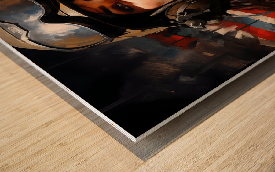 Woman of War – Grit & Grace Portrait Print Wood print