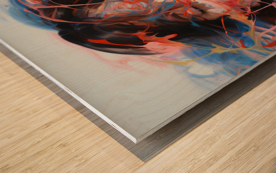 Bipolar Spectrum – Abstract Portrait Print Wood print