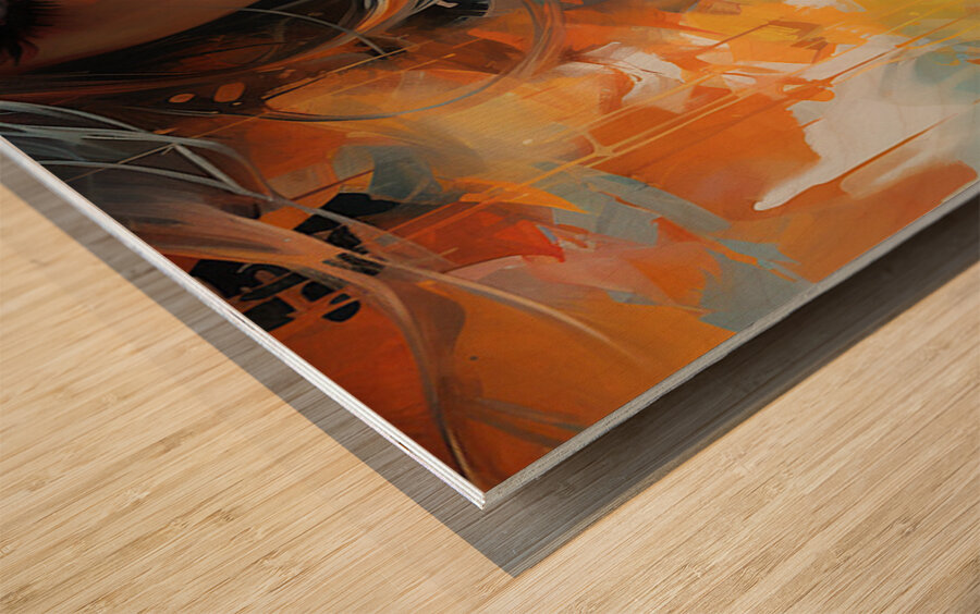 Midnight Siren – Dark Fantasy Portrait Art Print Wood print