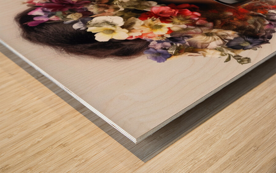 Power & Poise – Modern Afrocentric Portrait Art Print Wood print