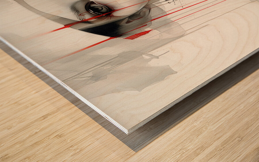 Psychosis – Abstract Expression Portrait Art Print Wood print