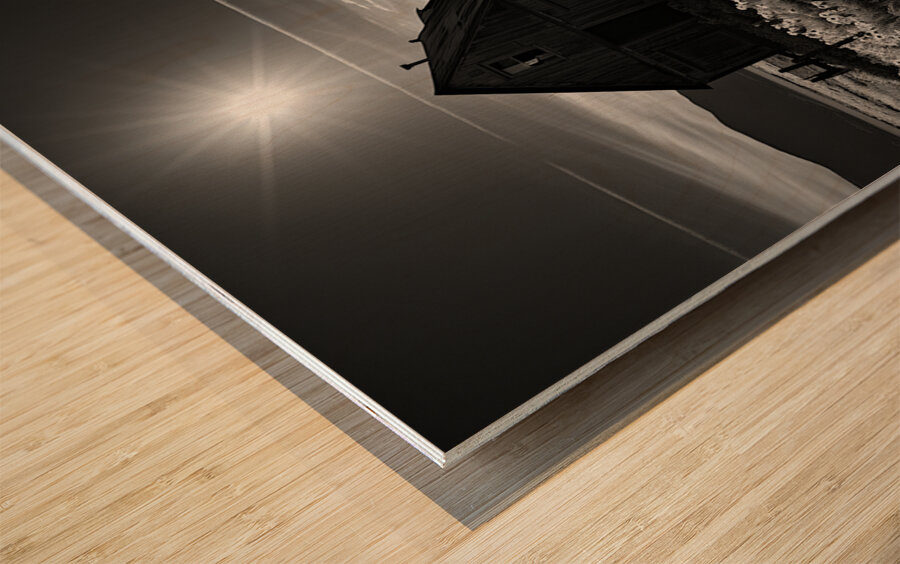 Chem Trail - Minimal Sky Art Prints Wood print