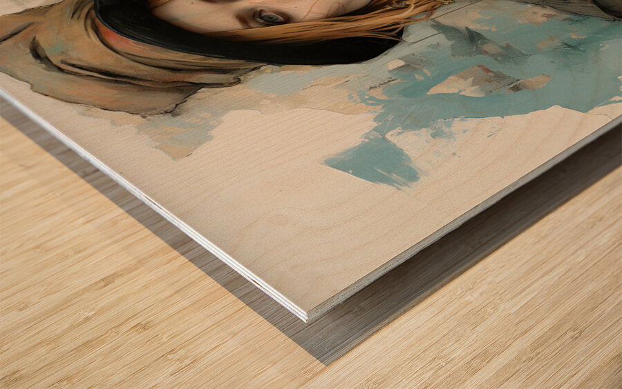 OCD - Conceptual Portrait Art Prints Wood print