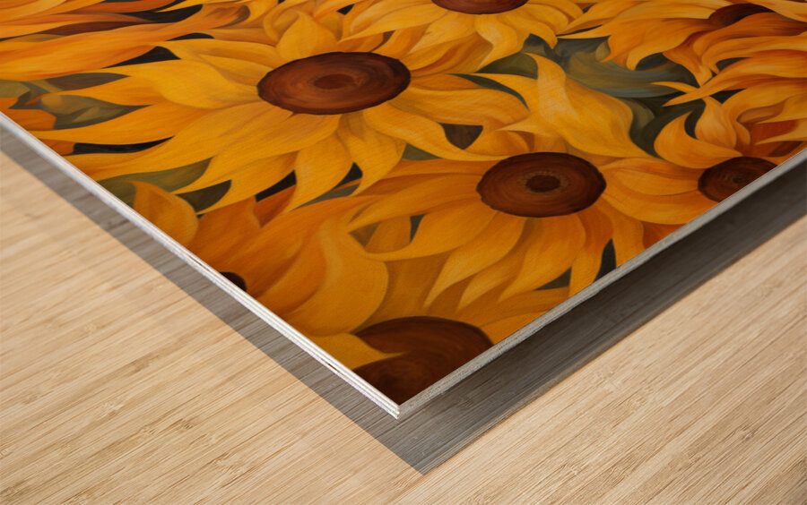 Jubilee - Sunflower Celebration Art Prints Wood print