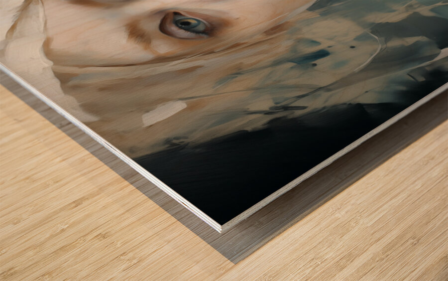 Un-Broken - Contemporary Figurative Portrait Art Prints Wood print