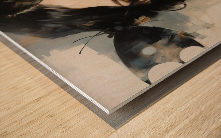 Schizoaffective Disorder – Pop Surreal Portrait Art Print Wood print