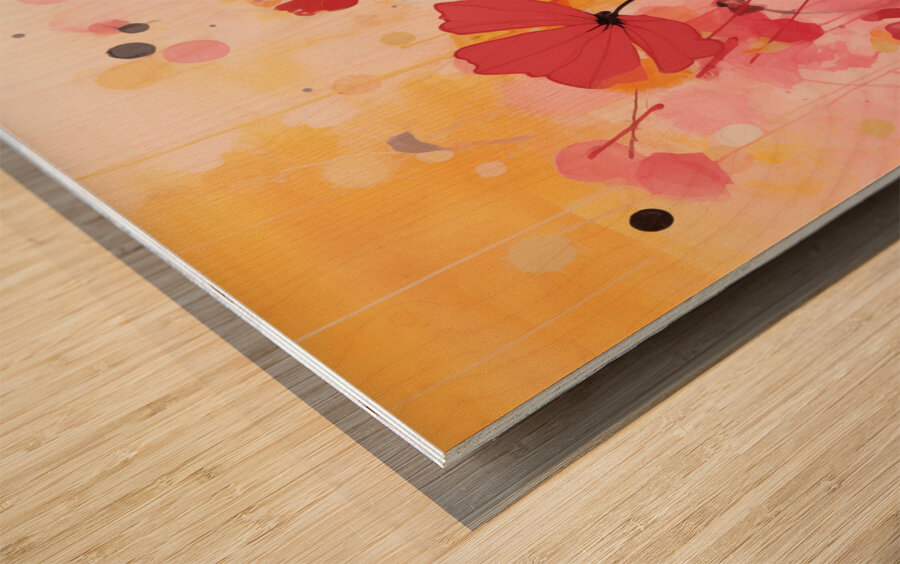 Bliss – Abstract Floral Dream Art Print Wood print