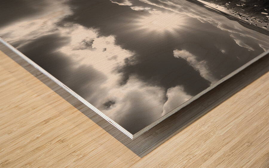 Aequo Animo – Even-Minded Seascape Art Print Wood print