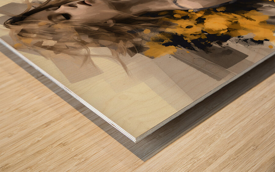 Mania – Pop Surreal Portrait Art Print Wood print