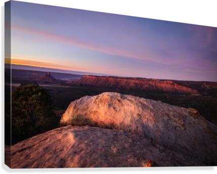 Castle Valley: Dimming Light Canvas Print