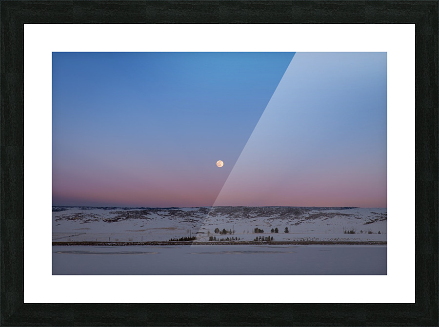 Moonrise During Sunset Picture Frame print