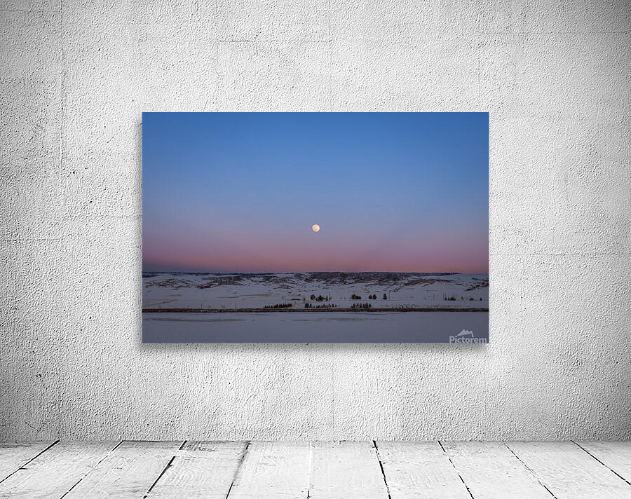 Moonrise During Sunset Wall Preview