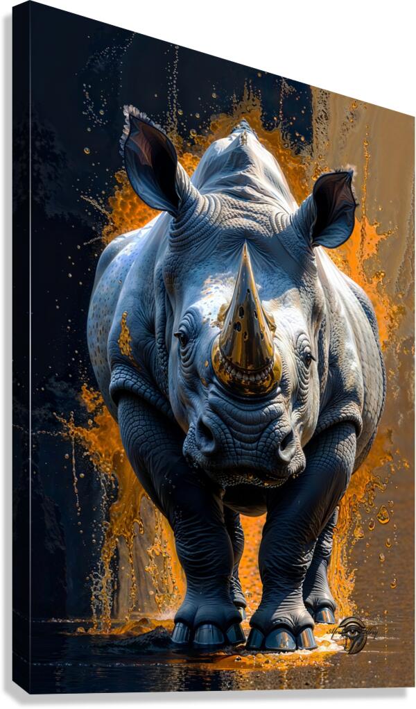AfricanRhino Canvas Print