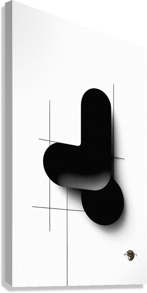 AbstractBlackandWhiteLine Canvas Print