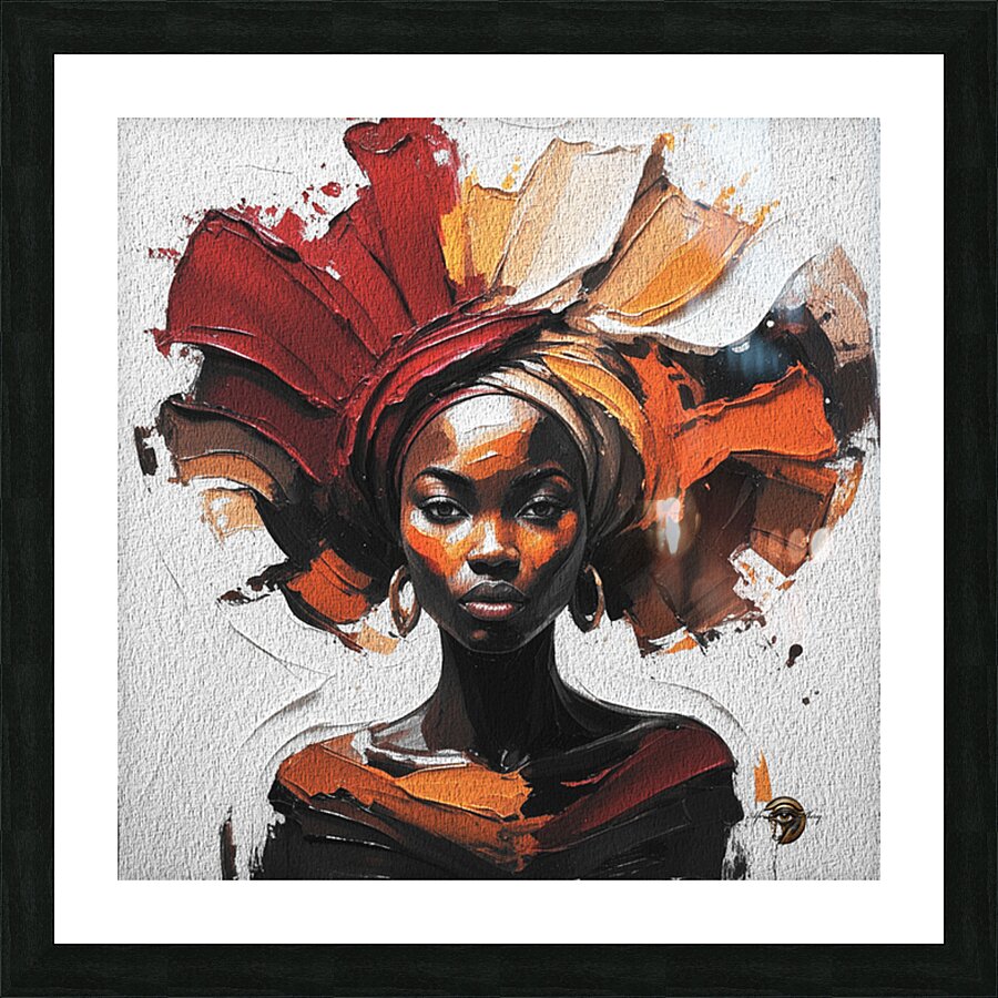 AfroPaintBrush Picture Frame Printing