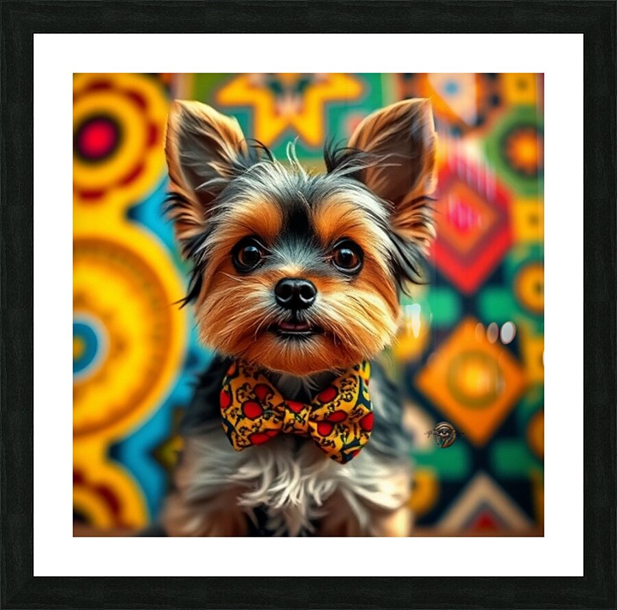 YellowAfroYorkie Picture Frame Printing