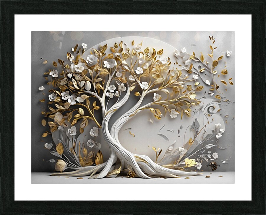 WhiteGoldTreeOfLife Picture Frame Printing