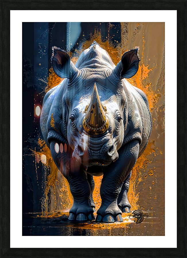 AfricanRhino Picture Frame Printing