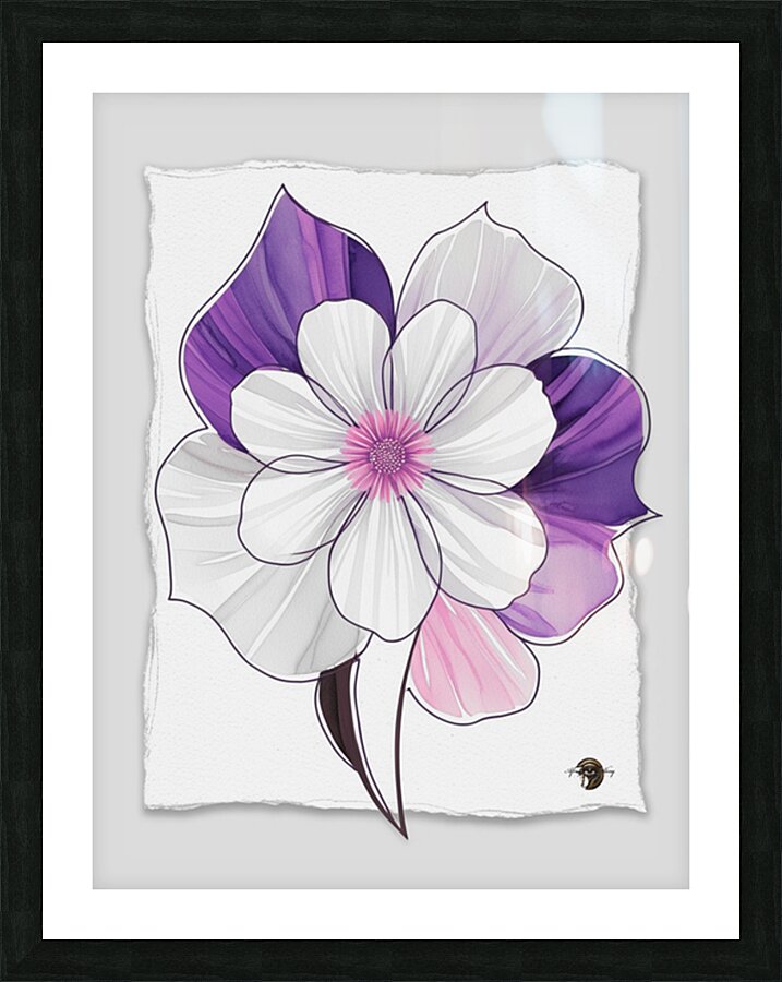 1PurpleFlower Picture Frame Printing