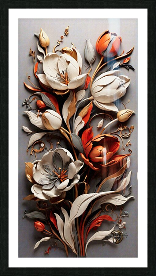 GoldTipTulipBoque Picture Frame Printing