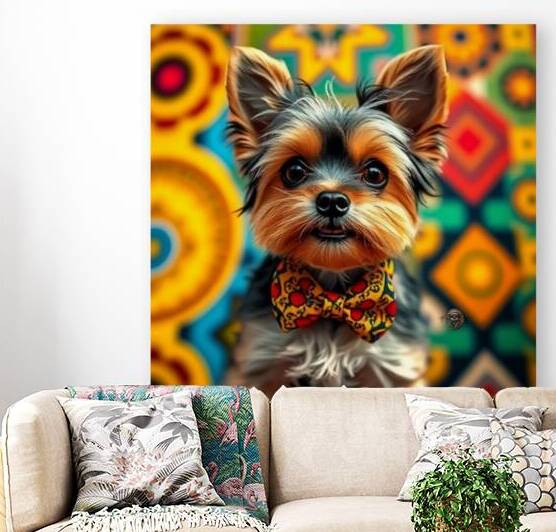 YellowAfroYorkie by Afro Glyph Gallery