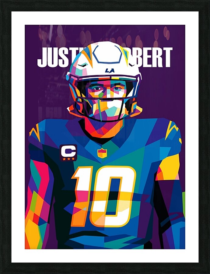 Justin Herbert Picture Frame print