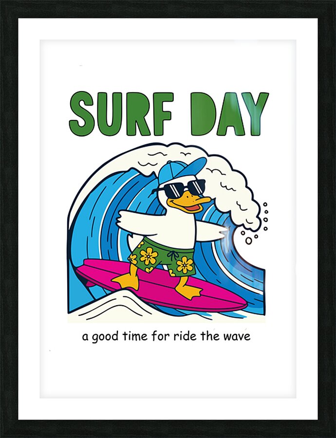surf day Picture Frame print
