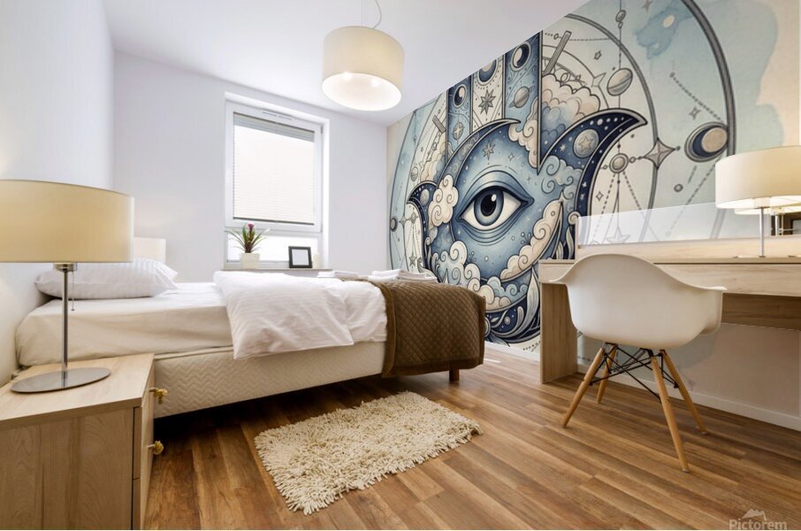 Moon Guardian Eye Mural print