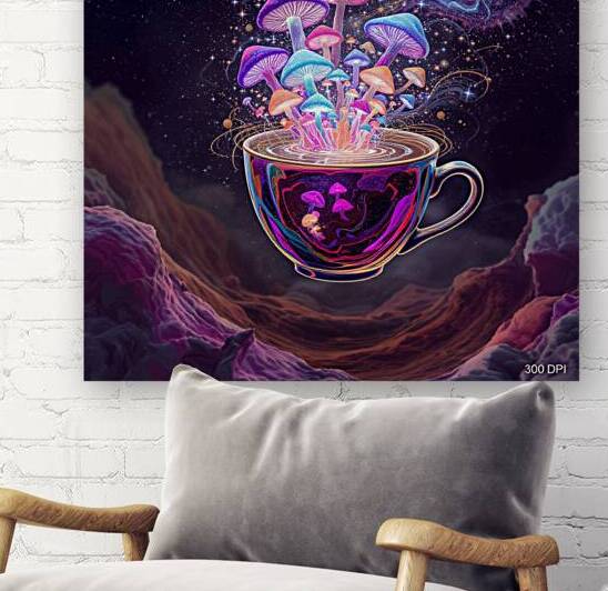 Caffeinated Trip: Rococo Shroom Bloom in the Cosmic Coffee Cup by Simply With Love M S