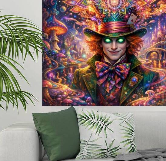 Neon Psychedelic Alice in Wonderland by Simply With Love M S