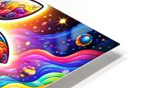 Psychedelic Rainbow Apple Wall Art HD Metal print