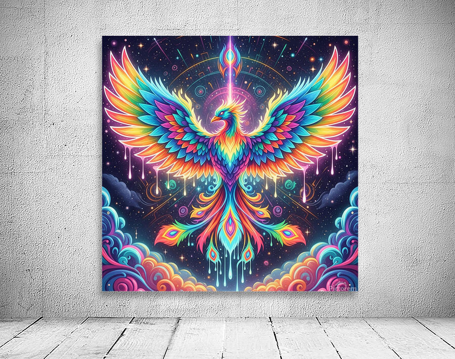 Psychedelic Phoenix Wall Art Wall Preview