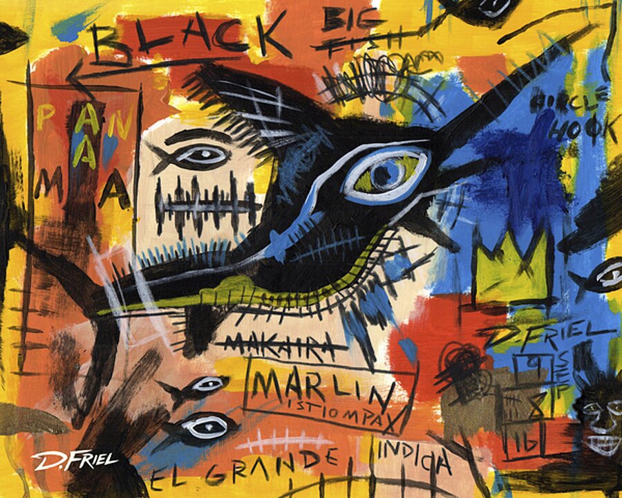 DFriel - Basquiat Black Marlin Cadre photo