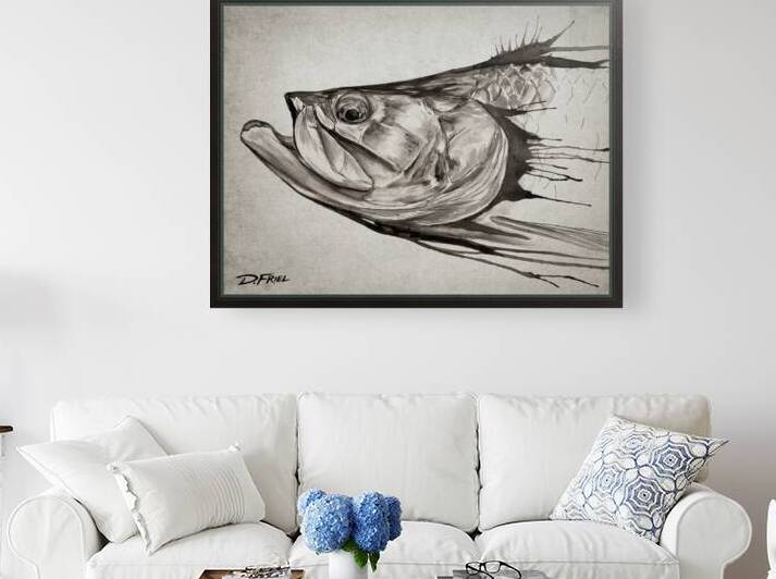Black Ink Tarpon by D Friel 