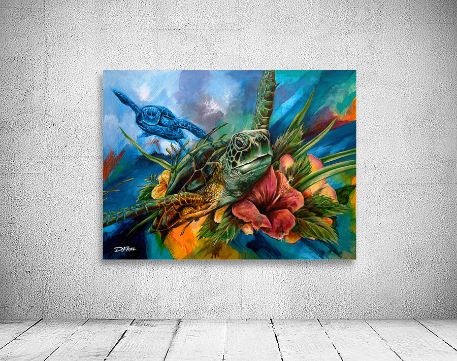 Sea Garden Turtles Wall Preview