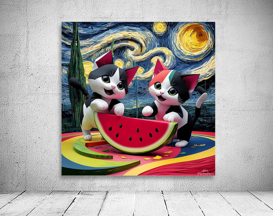 Watermelon Cats Wall Preview
