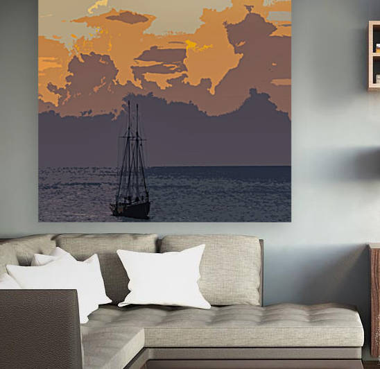 Barbados Sunset Art Version by Brian Doherty