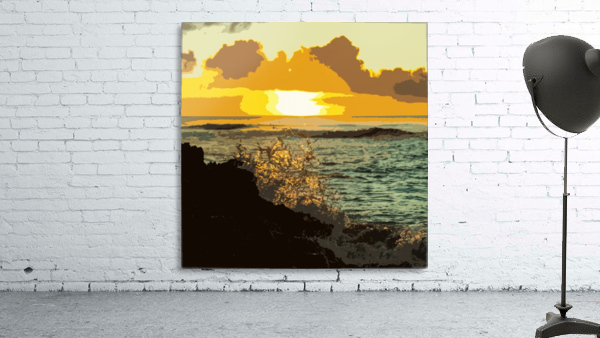 Sunset Splash Art Version Wall Preview