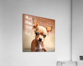 Exploration artistique : Le chihuahua beige dans lunivers de Midjourney Impression acrylique