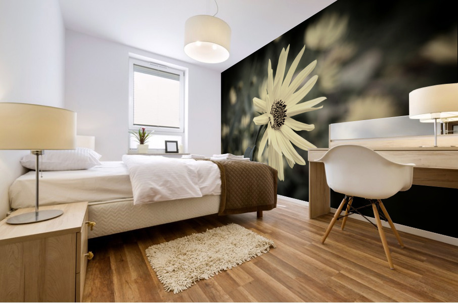 Flowers macro desature Mural print