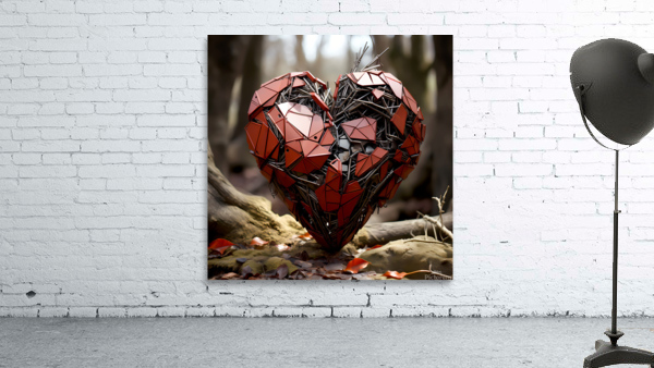 Art metallique emotionnel : Explorez le coeur casse  Wall Preview