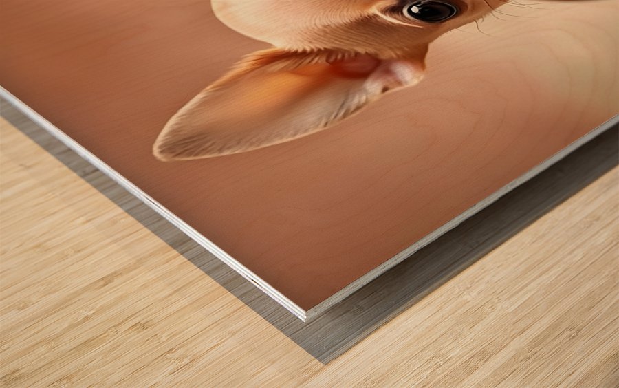 Exploration artistique : Le chihuahua beige dans lunivers de Midjourney Impression sur bois