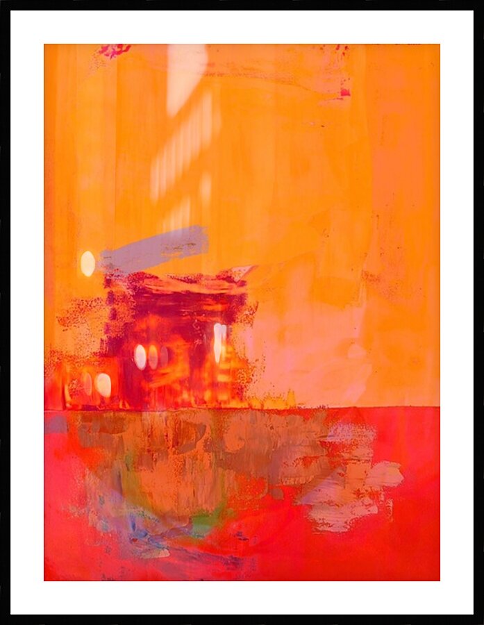 Abstrait  Orange-Rouge Picture Frame print