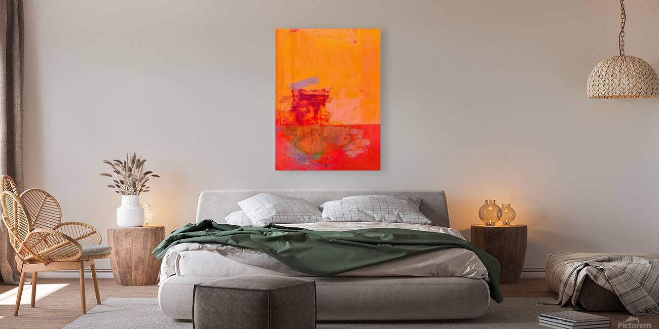 Abstrait  Orange-Rouge Reproduction