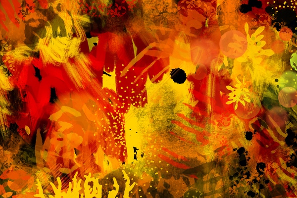 Neon Jungle Orange Digital Download