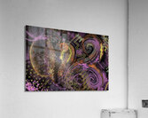 Peacock Abstract Neon Acrylic Print