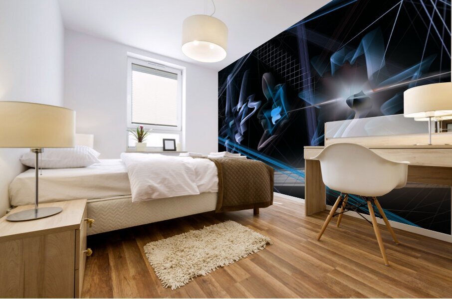 Ignition Blue Mural print